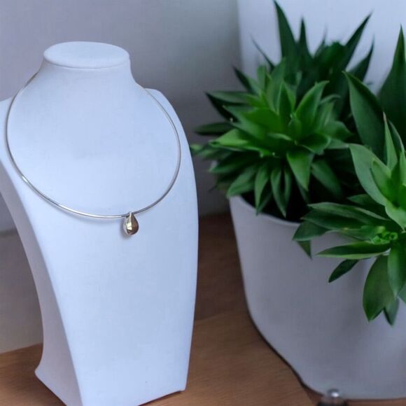 Espo 925 Sterling Silver Teardrop Necklace Timeless Everyday Wear - Picture 1 of 5